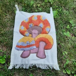 World Market 3D Tufted Mushroom 100% Cotton Hanging Wall Tapestry Small